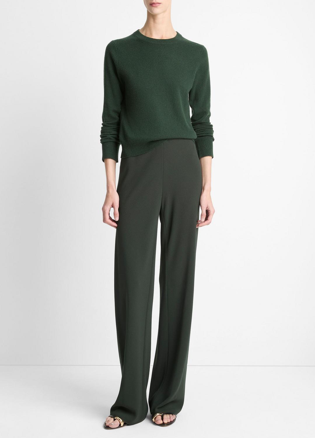 VINCE Women Colette High-Rise Crepe Bias Pant in Trousers VERDE