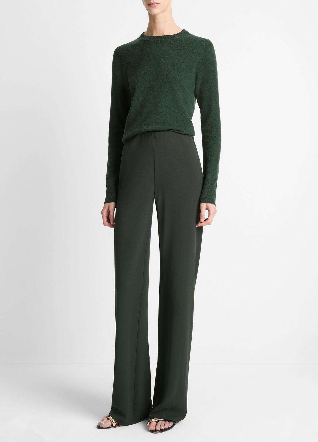 VINCE Women Colette High-Rise Crepe Bias Pant in Trousers VERDE