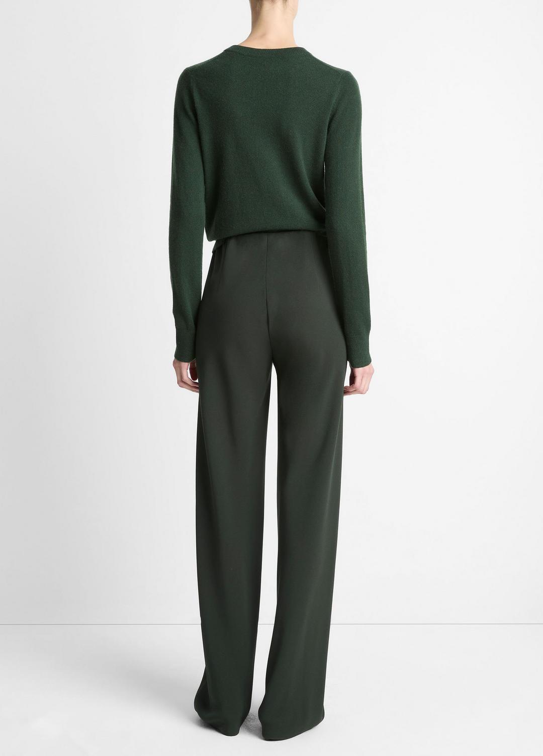 VINCE Women Colette High-Rise Crepe Bias Pant in Trousers VERDE
