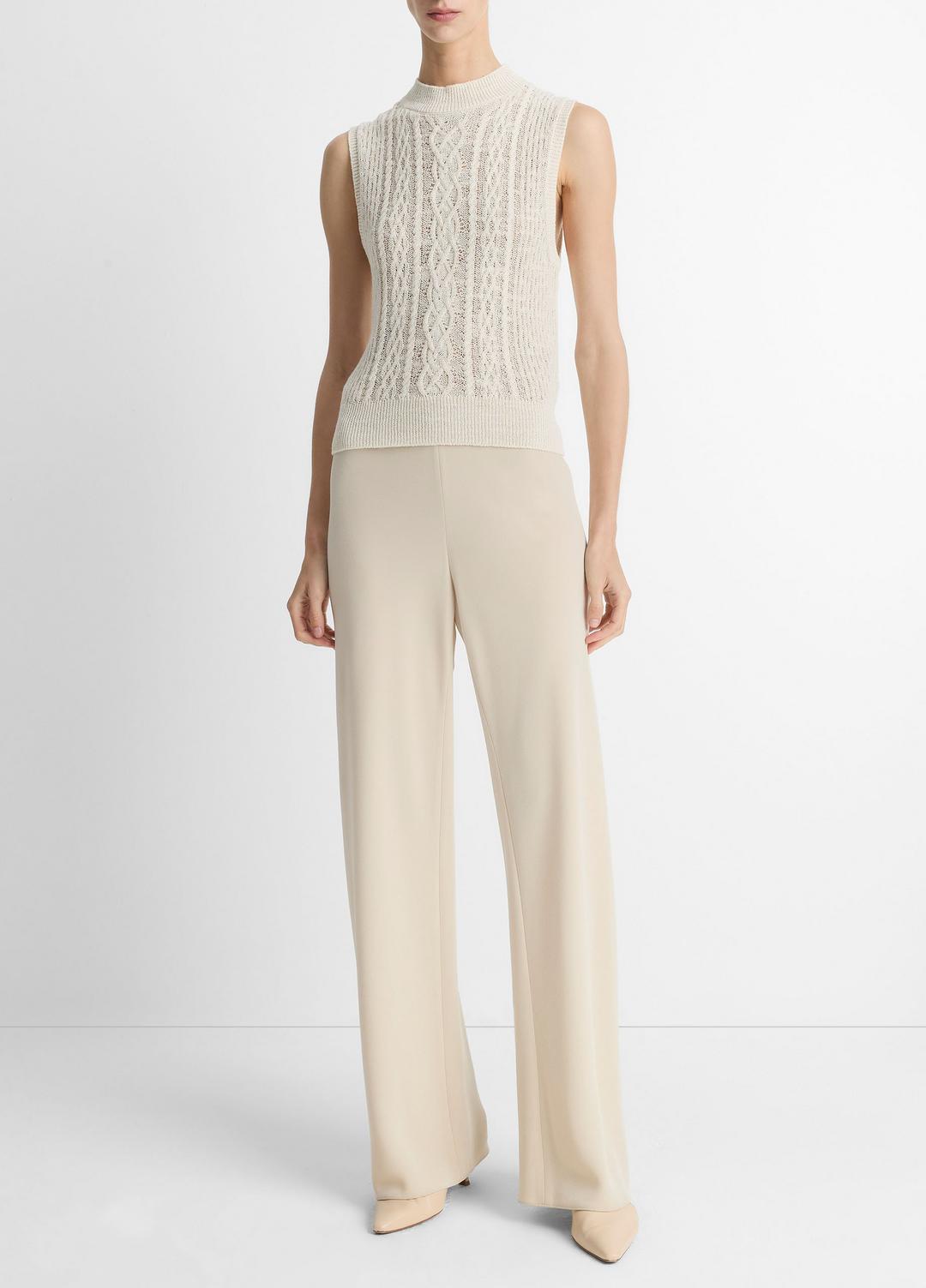 VINCE Women Colette High-Rise Crepe Bias Pant in Trousers SHELL