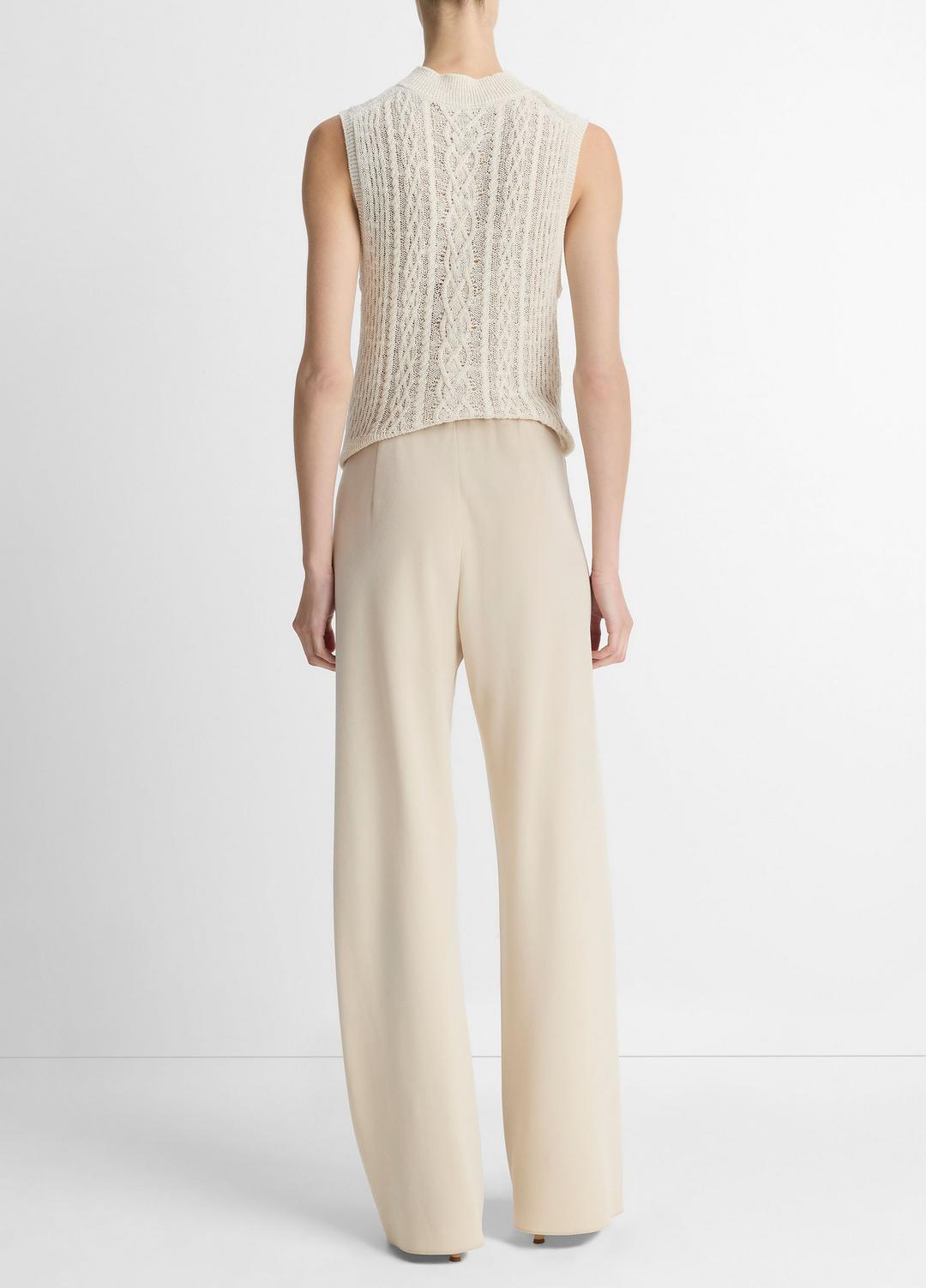 VINCE Women Colette High-Rise Crepe Bias Pant in Trousers SHELL
