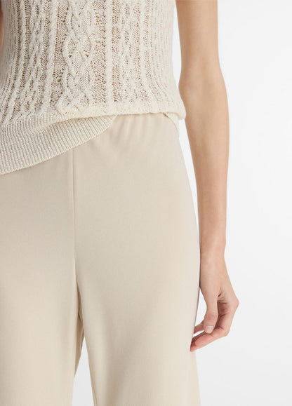 VINCE Women Colette High-Rise Crepe Bias Pant in Trousers SHELL