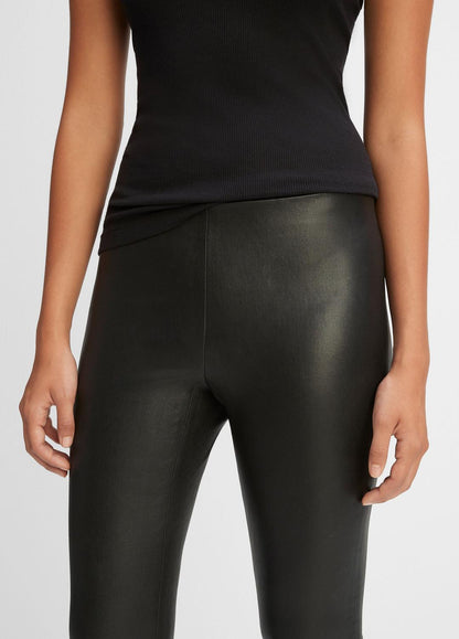 VINCE Women Leather Legging in Leggings BLACK