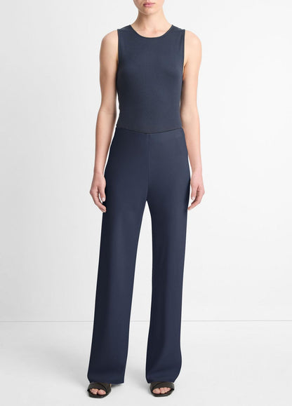 VINCE Women Colette High-Rise Crepe Bias Pant in Trousers COASTAL BLUE