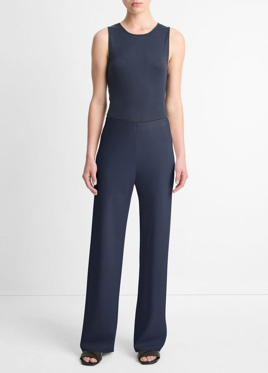 VINCE Women Colette High-Rise Crepe Bias Pant in Trousers COASTAL BLUE