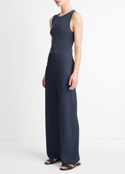 VINCE Women Colette High-Rise Crepe Bias Pant in Trousers COASTAL BLUE