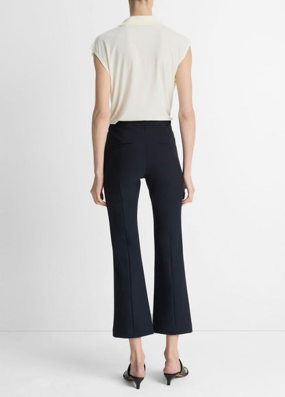 VINCE Women Niki Mid-Rise Pintuck Crop Flare Pant in Pants COASTAL BLUE