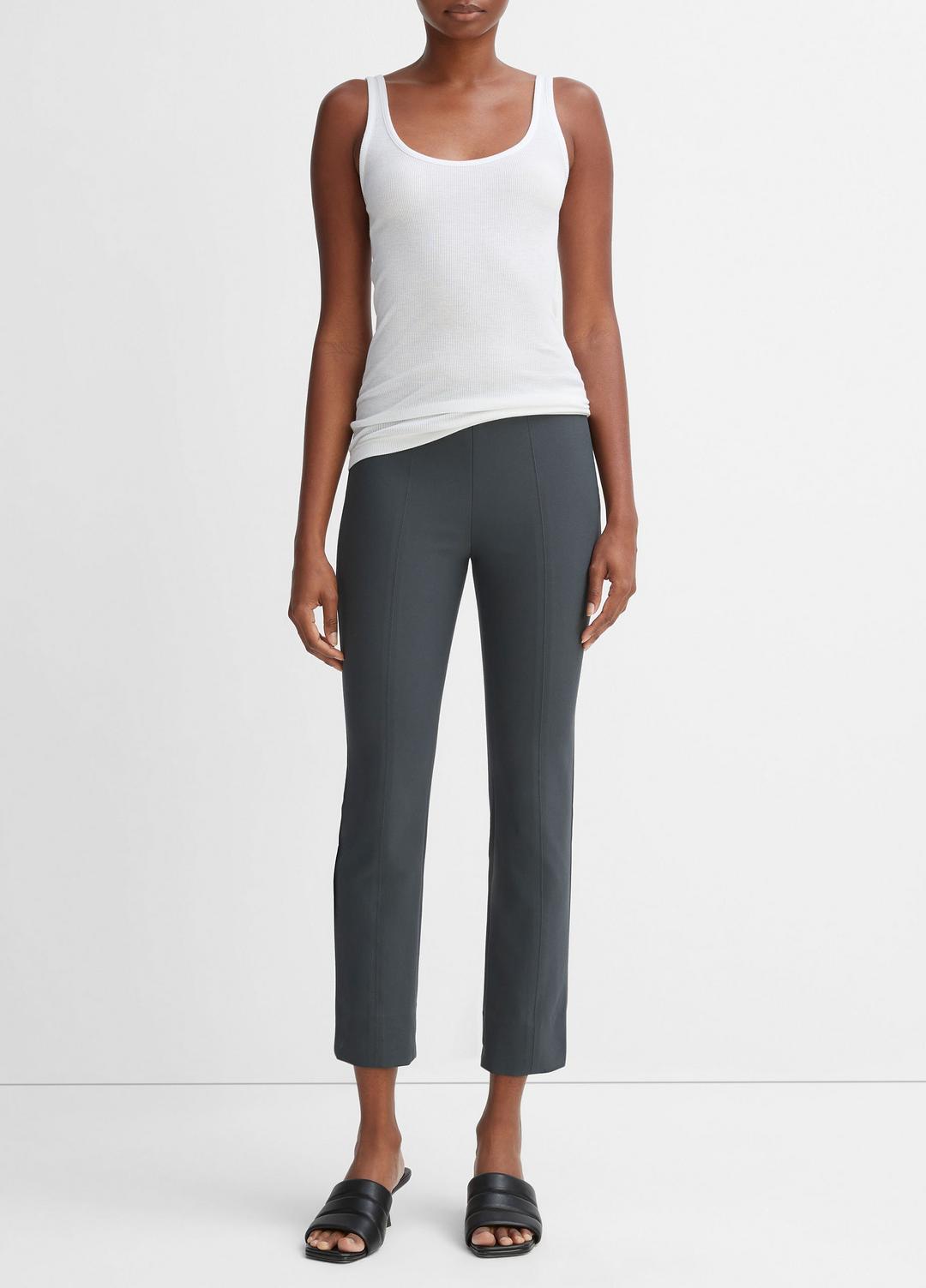VINCE Women Women's Stitch Front Seam Ponte Legging DARK GREY
