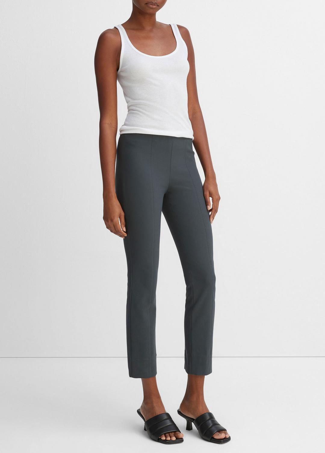 VINCE Women Women's Stitch Front Seam Ponte Legging DARK GREY