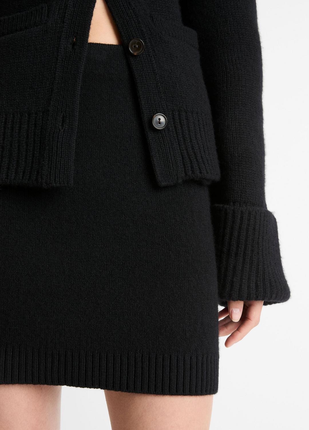 VINCE Women Double-Face Wool & Cashmere-Blend Mini Skirt in Skirts BLACK