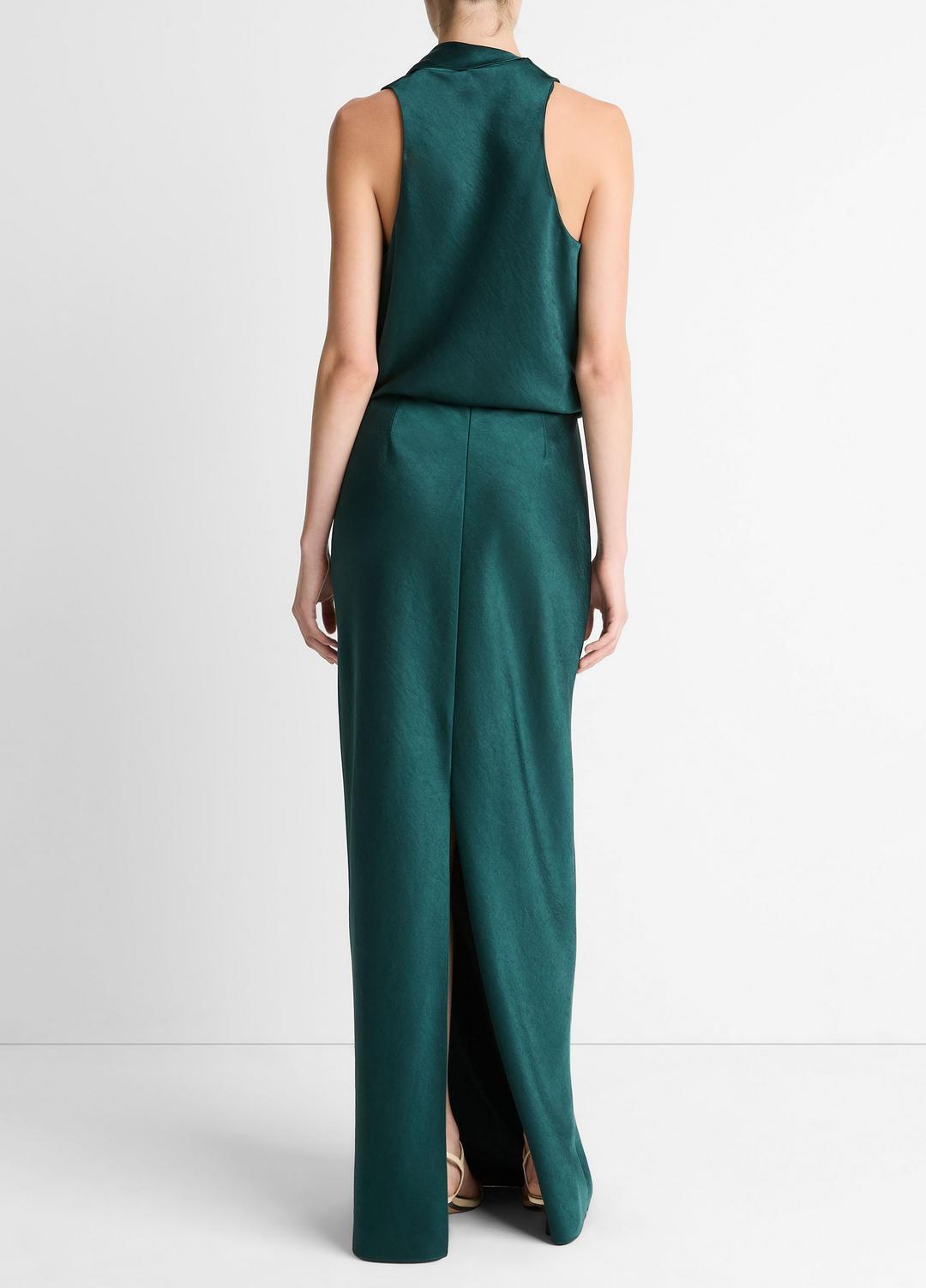 VINCE Women Satin Bias Column Skirt in Skirts JUNIPER