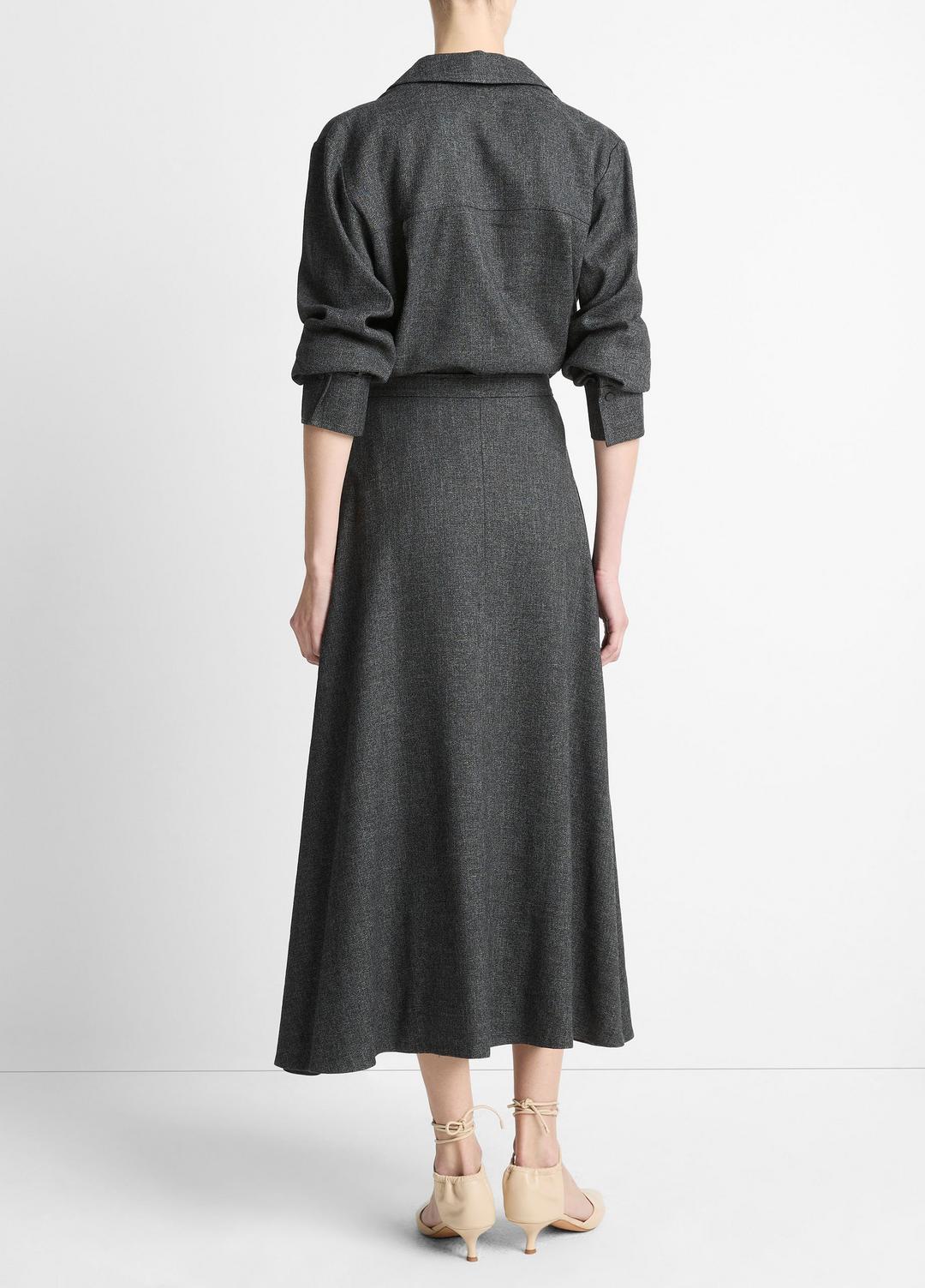 VINCE Women Italian Jaspe Full Skirt in Skirts MEDIUM HEATHER GREY