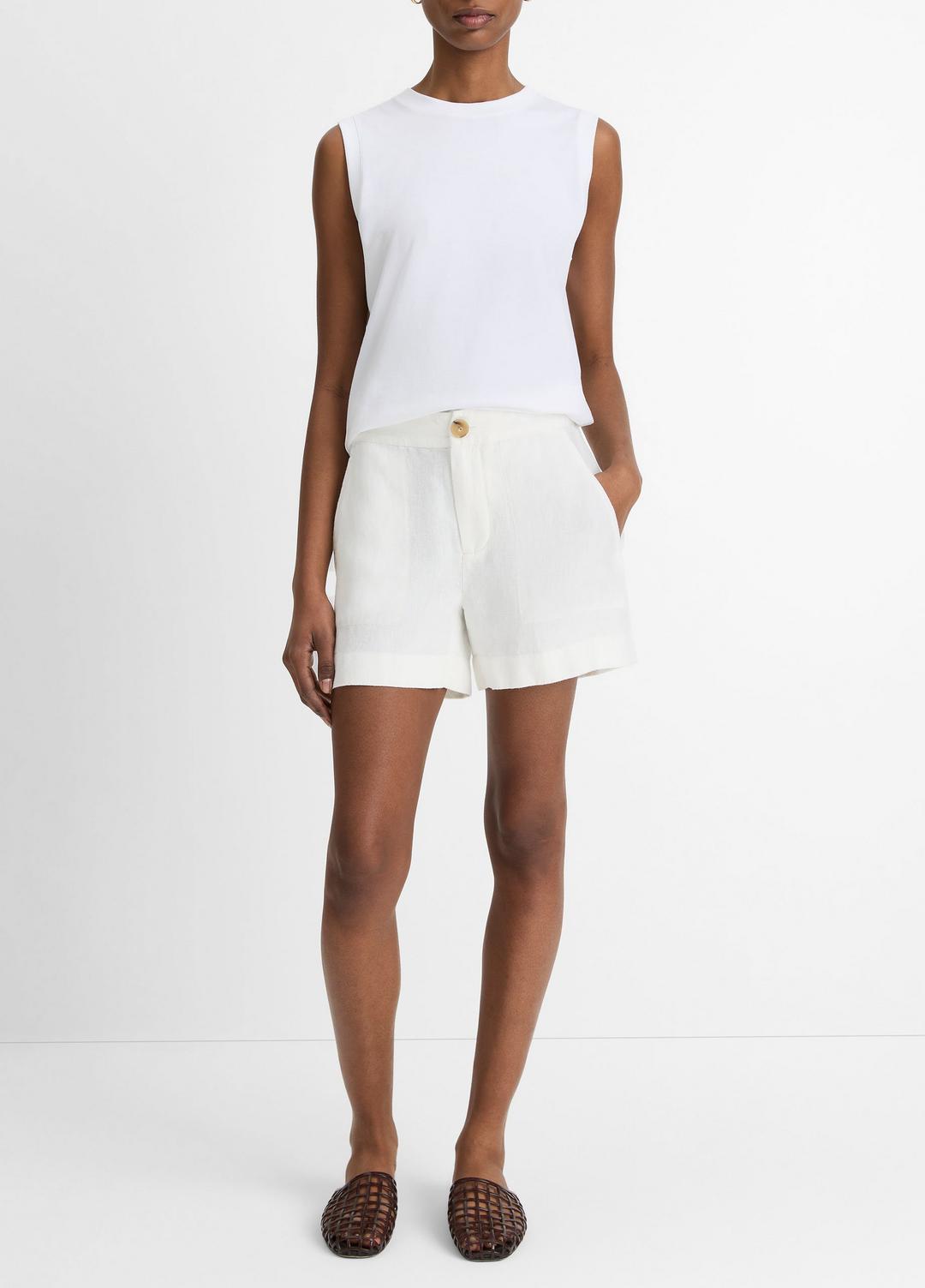 VINCE Women Hemp Short in Shorts OFF WHITE