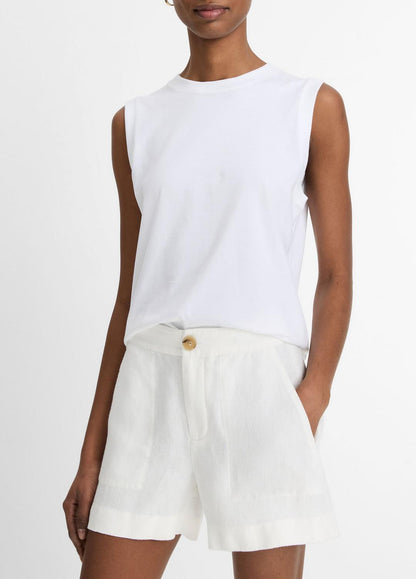 VINCE Women Hemp Short in Shorts OFF WHITE