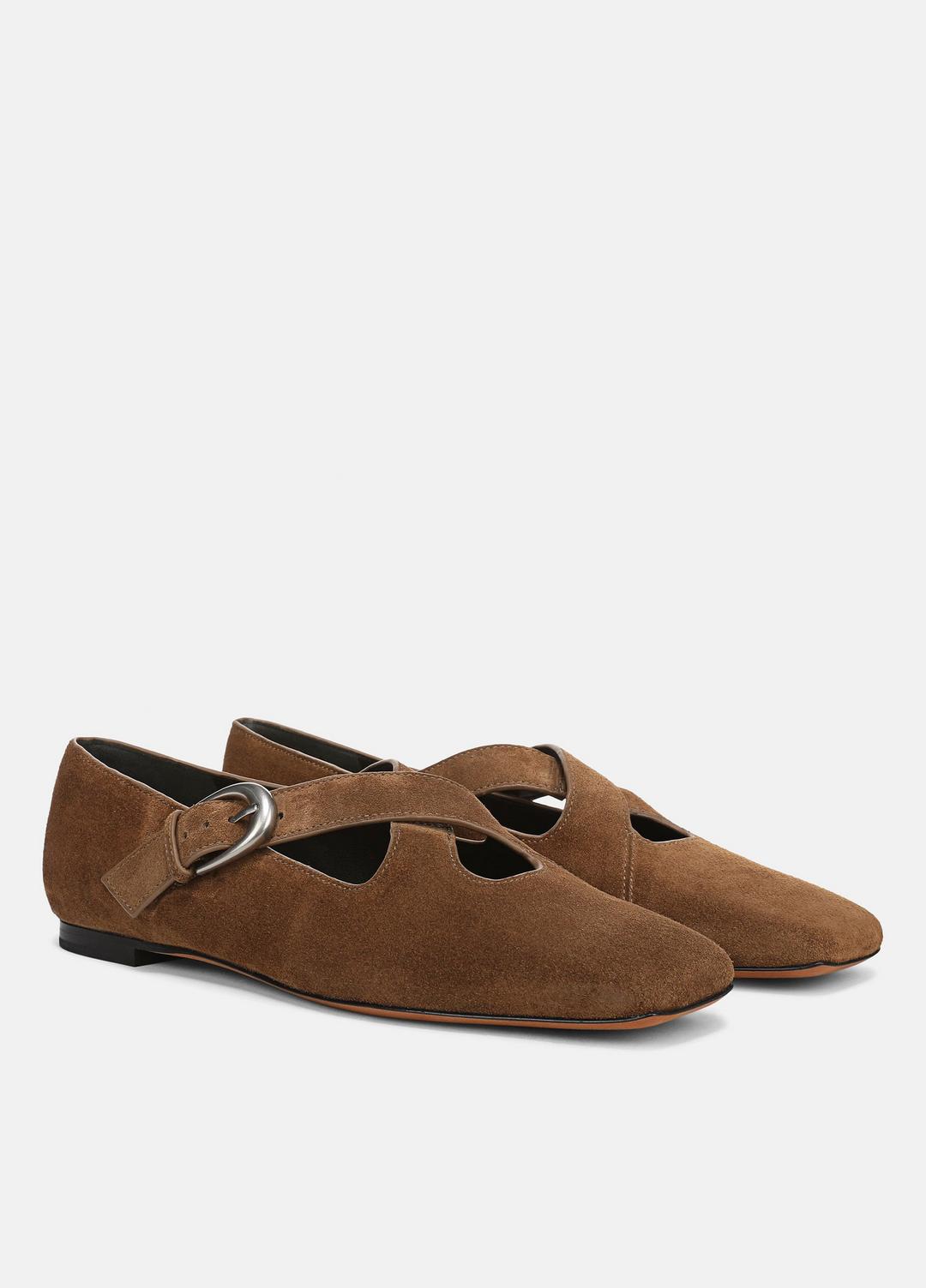VINCE Women Cici Suede Flat in Loafers & Flats ELMWOOD