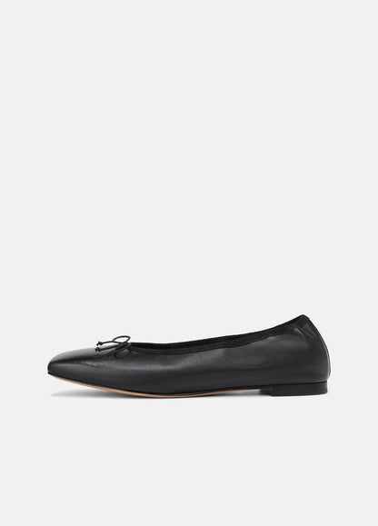 VINCE Women Darla Leather Ballet Flat in Loafers & Flats BLACK