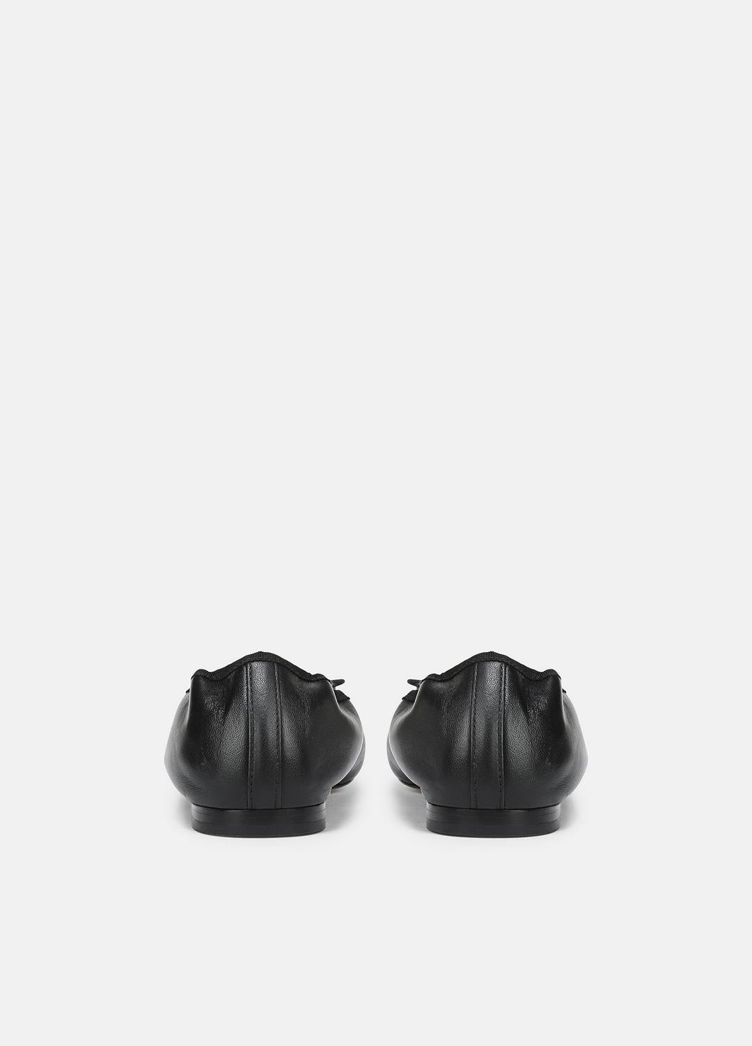 VINCE Women Darla Leather Ballet Flat in Loafers & Flats BLACK