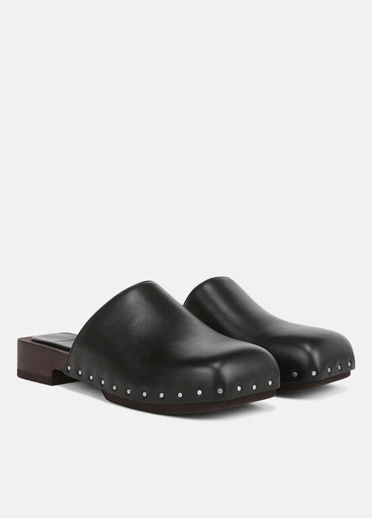 VINCE Women Margarita Leather Clog in Loafers & Flats BLACK