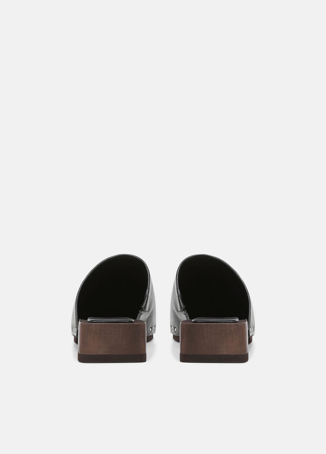 VINCE Women Margarita Leather Clog in Loafers & Flats BLACK