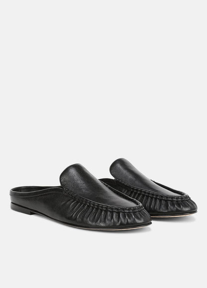 VINCE Women Tevin Leather Mule in Loafers & Flats BLACK