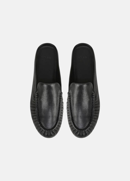 VINCE Women Tevin Leather Mule in Loafers & Flats BLACK