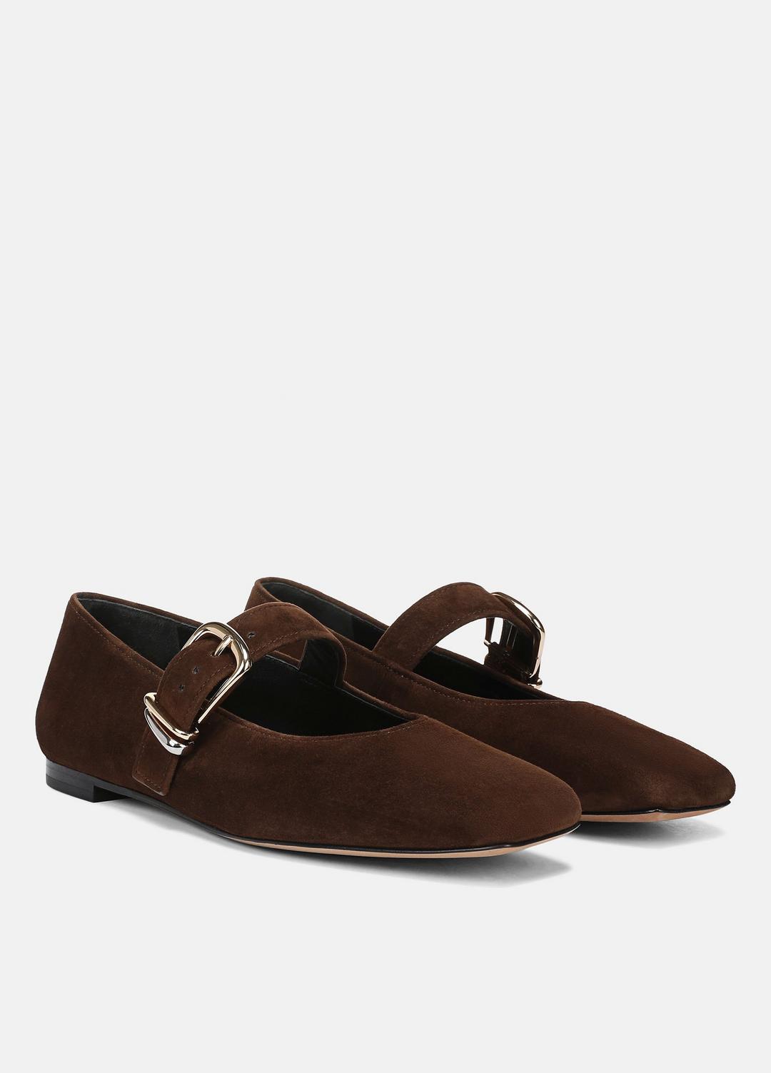 VINCE Women Daniela Suede Mary Jane Flat in Loafers & Flats CLOVE