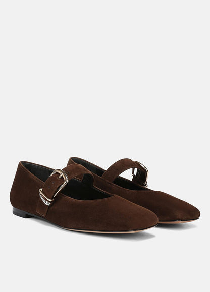 VINCE Women Daniela Suede Mary Jane Flat in Loafers & Flats CLOVE