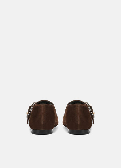 VINCE Women Daniela Suede Mary Jane Flat in Loafers & Flats CLOVE