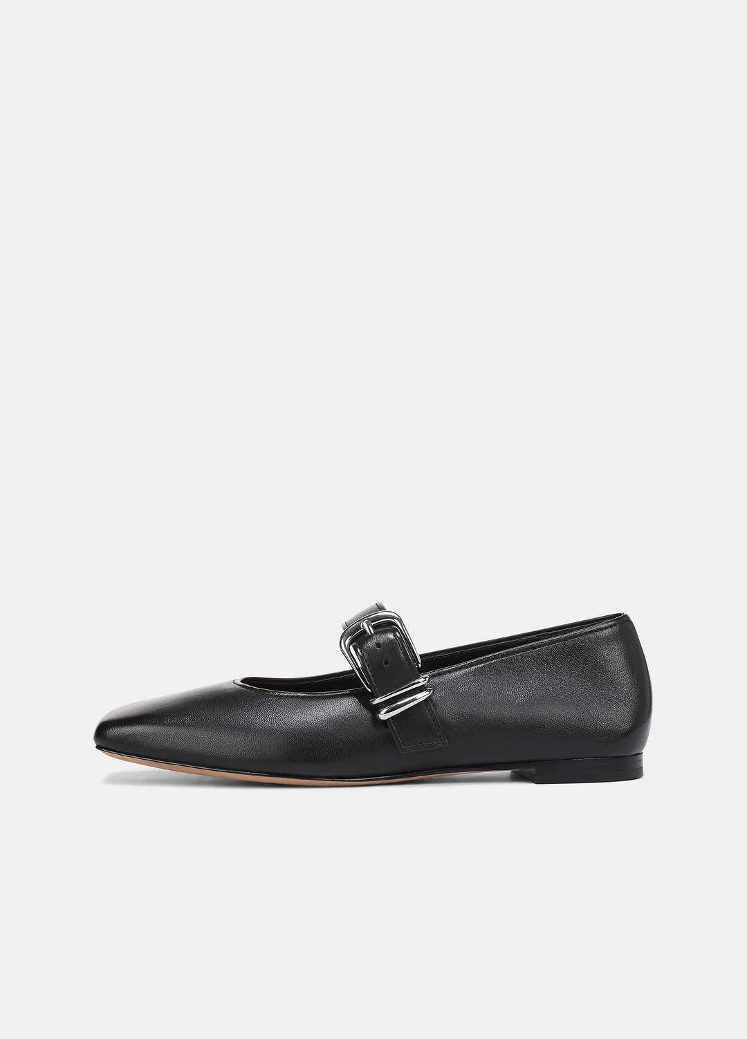 VINCE Women Daniela Leather Mary Jane Flat in Loafers & Flats BLACK
