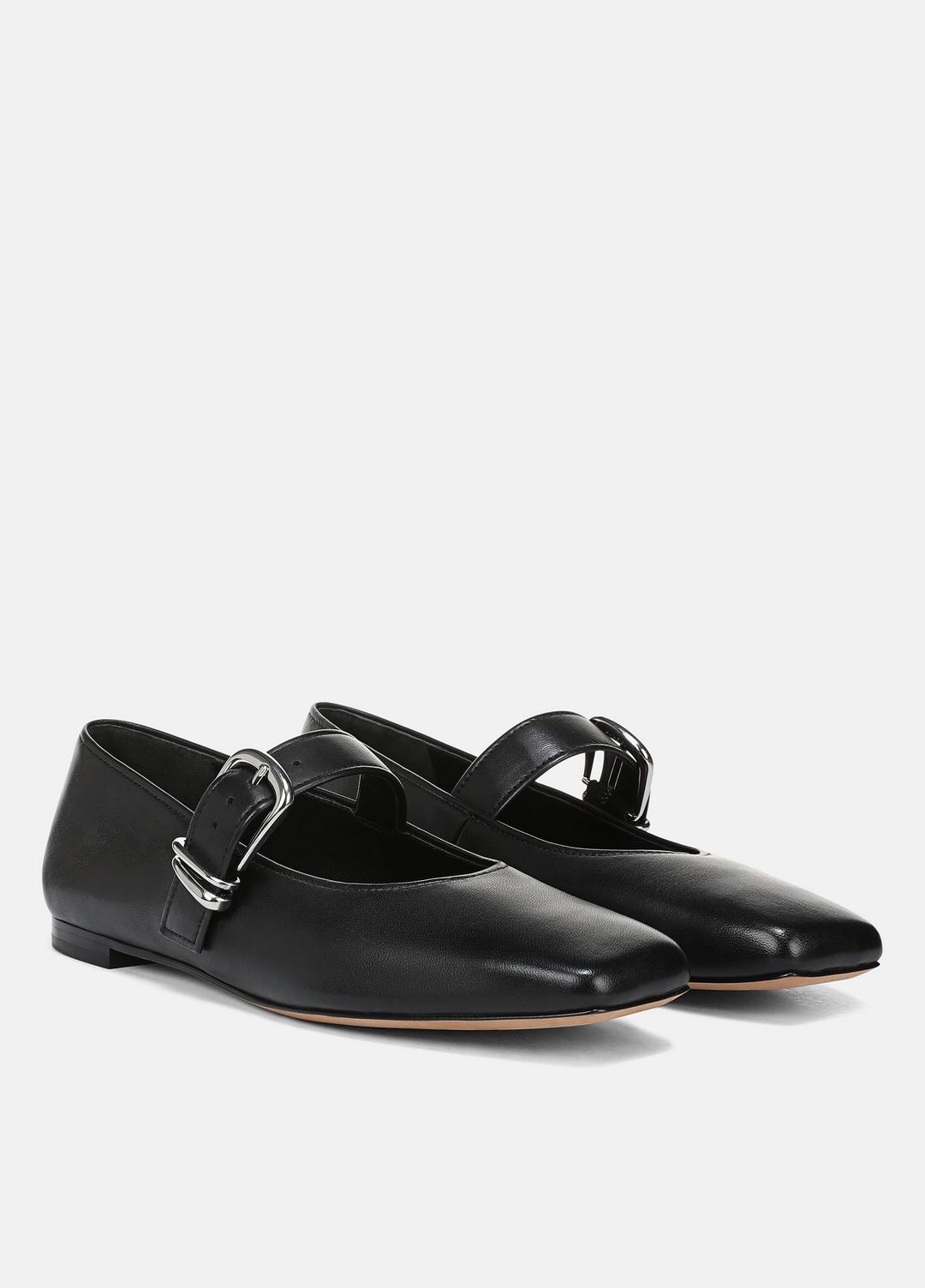 VINCE Women Daniela Leather Mary Jane Flat in Loafers & Flats BLACK