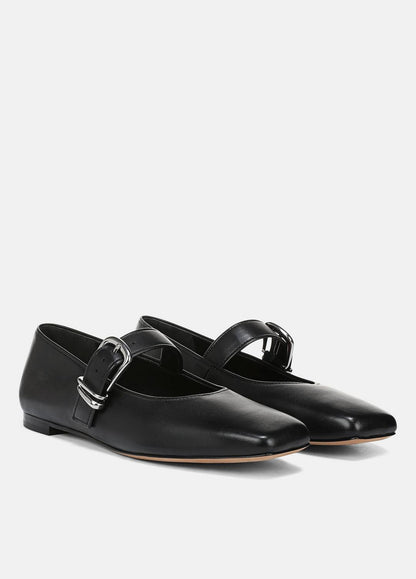VINCE Women Daniela Leather Mary Jane Flat in Loafers & Flats BLACK