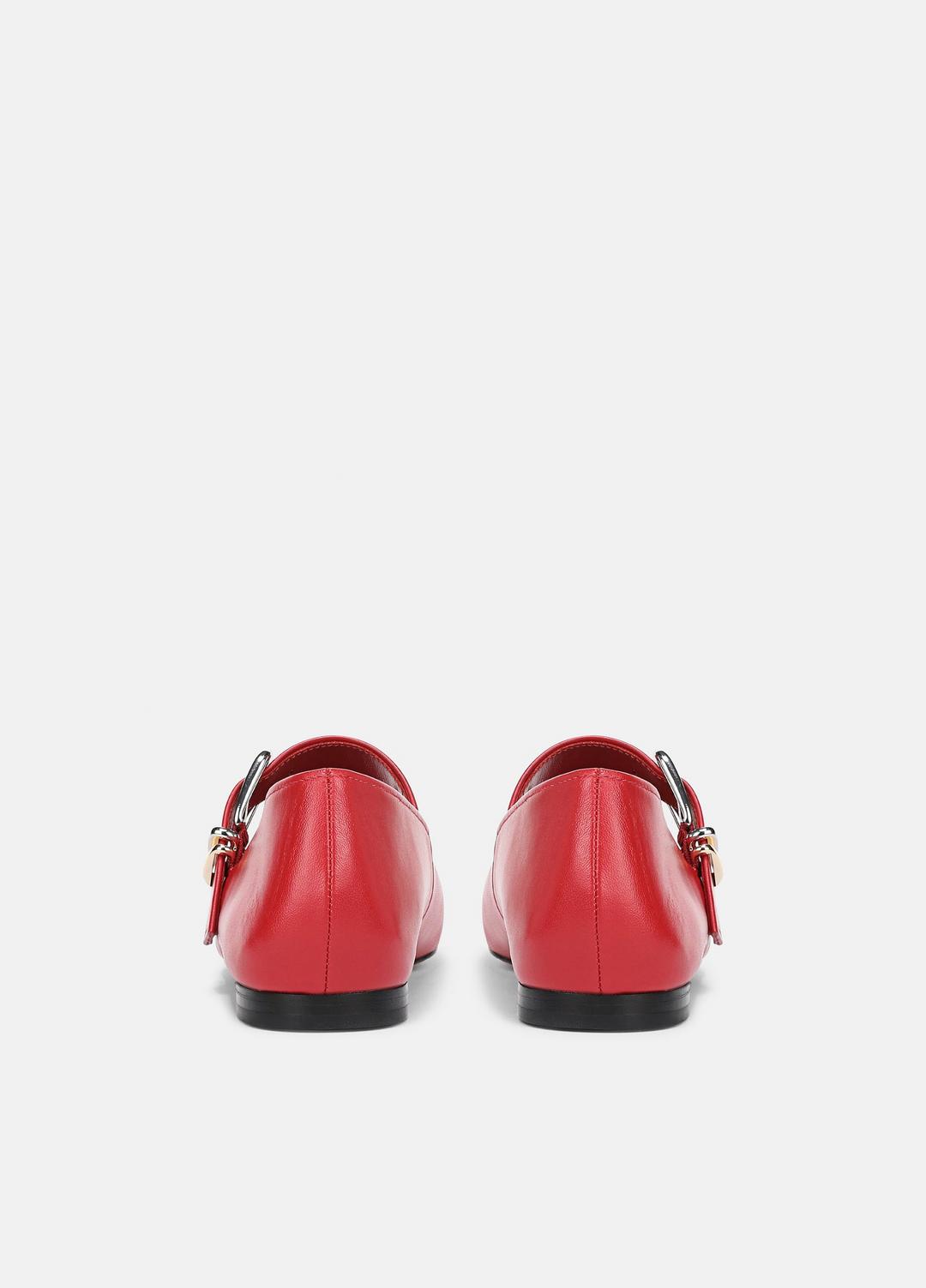 VINCE Women Daniela Leather Mary Jane Flat in Loafers & Flats CRIMSON