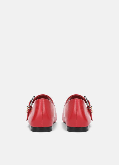 VINCE Women Daniela Leather Mary Jane Flat in Loafers & Flats CRIMSON