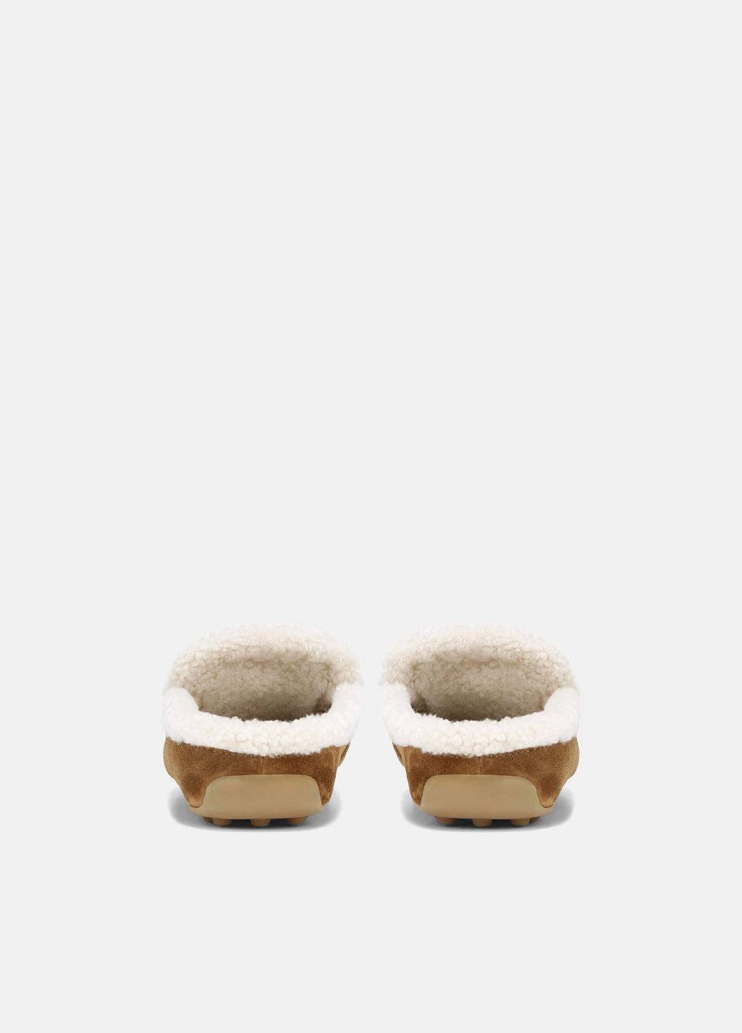 VINCE Women Berkley Shearling Driving Mule in Loafers & Flats ELM WOOD