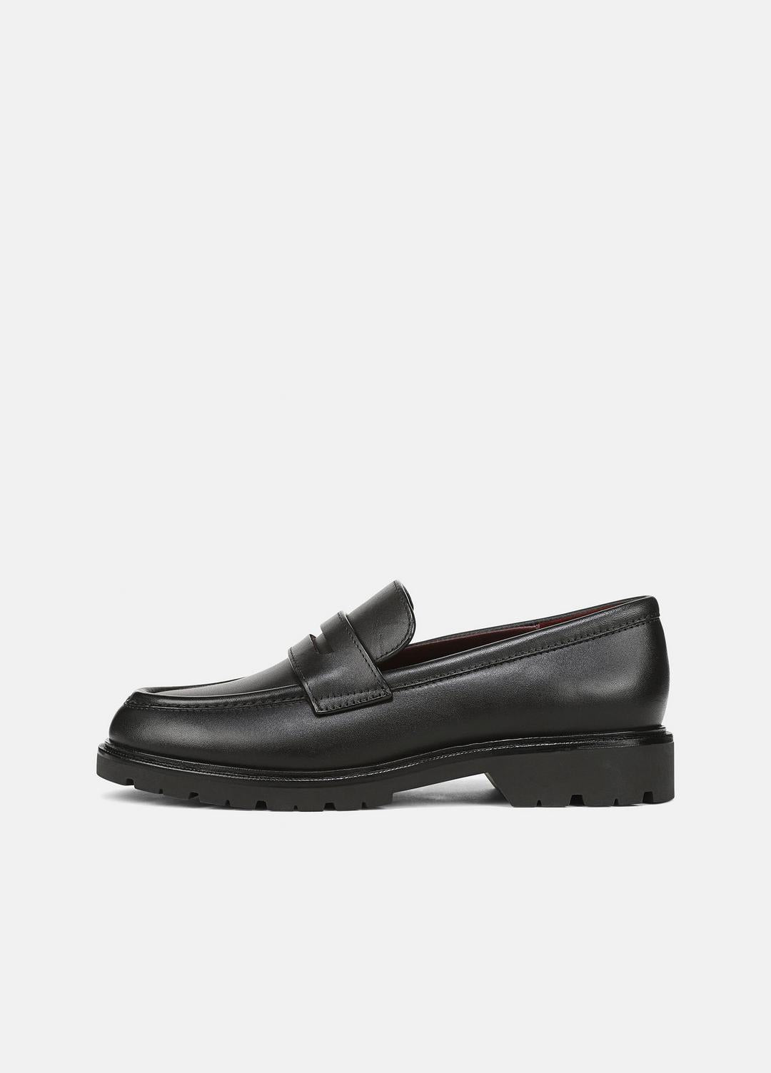 VINCE Women Siena Leather Lug-Sole Loafer in Loafers & Flats BLACK