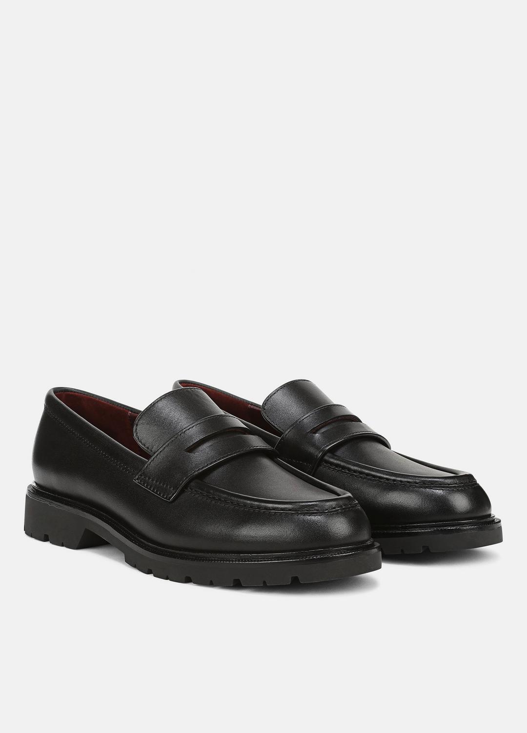 VINCE Women Siena Leather Lug-Sole Loafer in Loafers & Flats BLACK