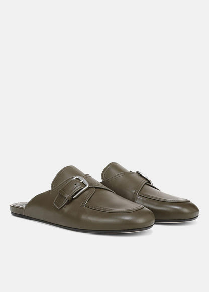 VINCE Women Minetta Leather Loafer Mule in Loafers & Flats MILITARE
