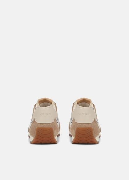 VINCE Women Oasis Suede and Leather Runner Sneaker in Sneakers NEW CAMEL/WHITE FOAM