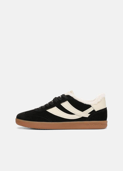 VINCE Women Oasis Suede & Shearling Sneaker in Sneakers BLACK