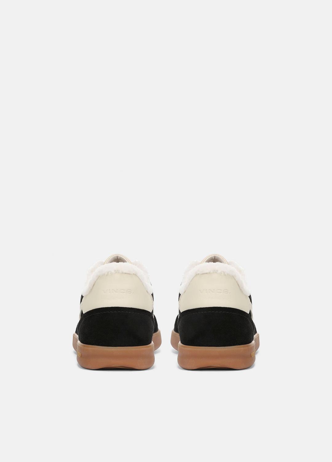 VINCE Women Oasis Suede & Shearling Sneaker in Sneakers BLACK
