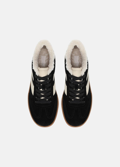 VINCE Women Oasis Suede & Shearling Sneaker in Sneakers BLACK