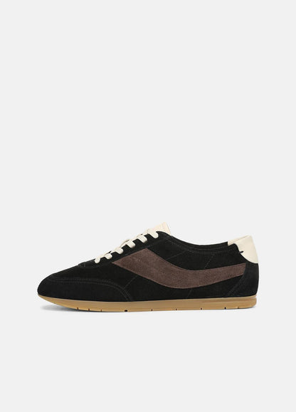 VINCE Women LA Suede & Leather Runner Sneaker in Sneakers BLACK/DARK MOCHA