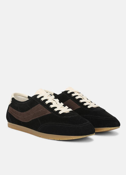 VINCE Women LA Suede & Leather Runner Sneaker in Sneakers BLACK/DARK MOCHA