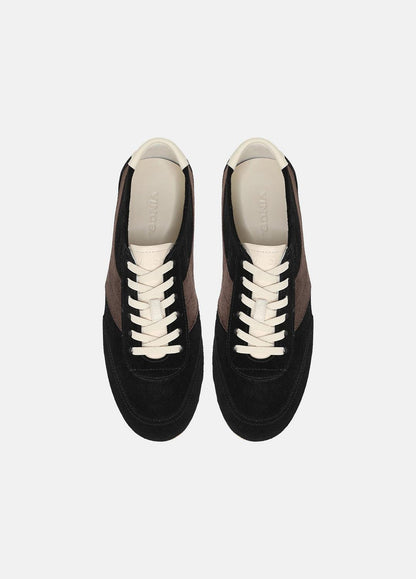 VINCE Women LA Suede & Leather Runner Sneaker in Sneakers BLACK/DARK MOCHA