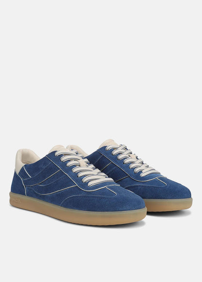 VINCE Women Oasis Contrast-Edge Suede Sneaker in Sneakers INDIGO/FLAX