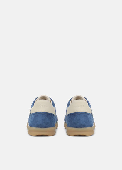 VINCE Women Oasis Contrast-Edge Suede Sneaker in Sneakers INDIGO/FLAX