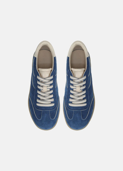 VINCE Women Oasis Contrast-Edge Suede Sneaker in Sneakers INDIGO/FLAX