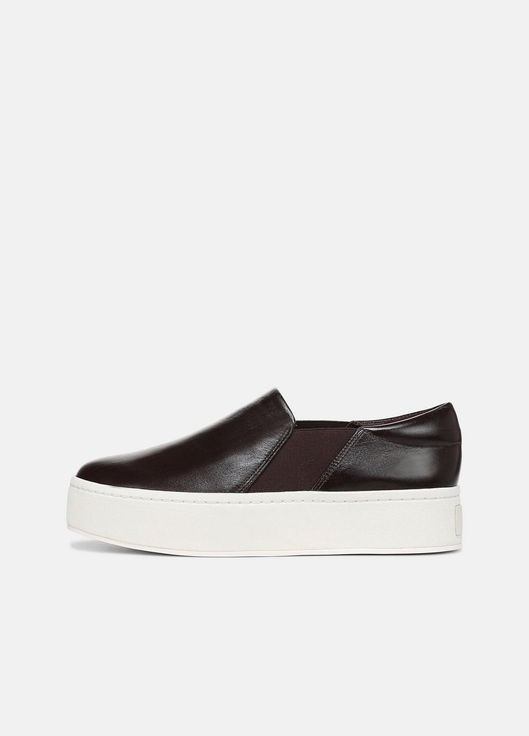 VINCE Women Warren Leather Sneaker in Sneakers GANACHE