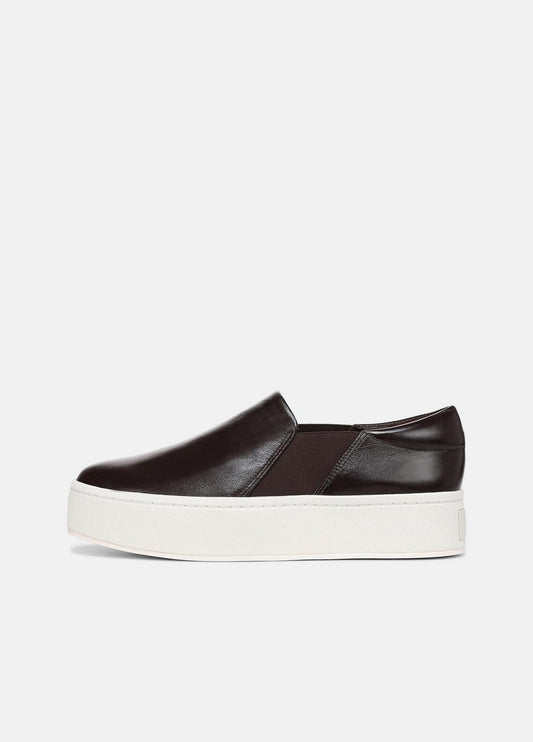 VINCE Women Warren Leather Sneaker in Sneakers GANACHE