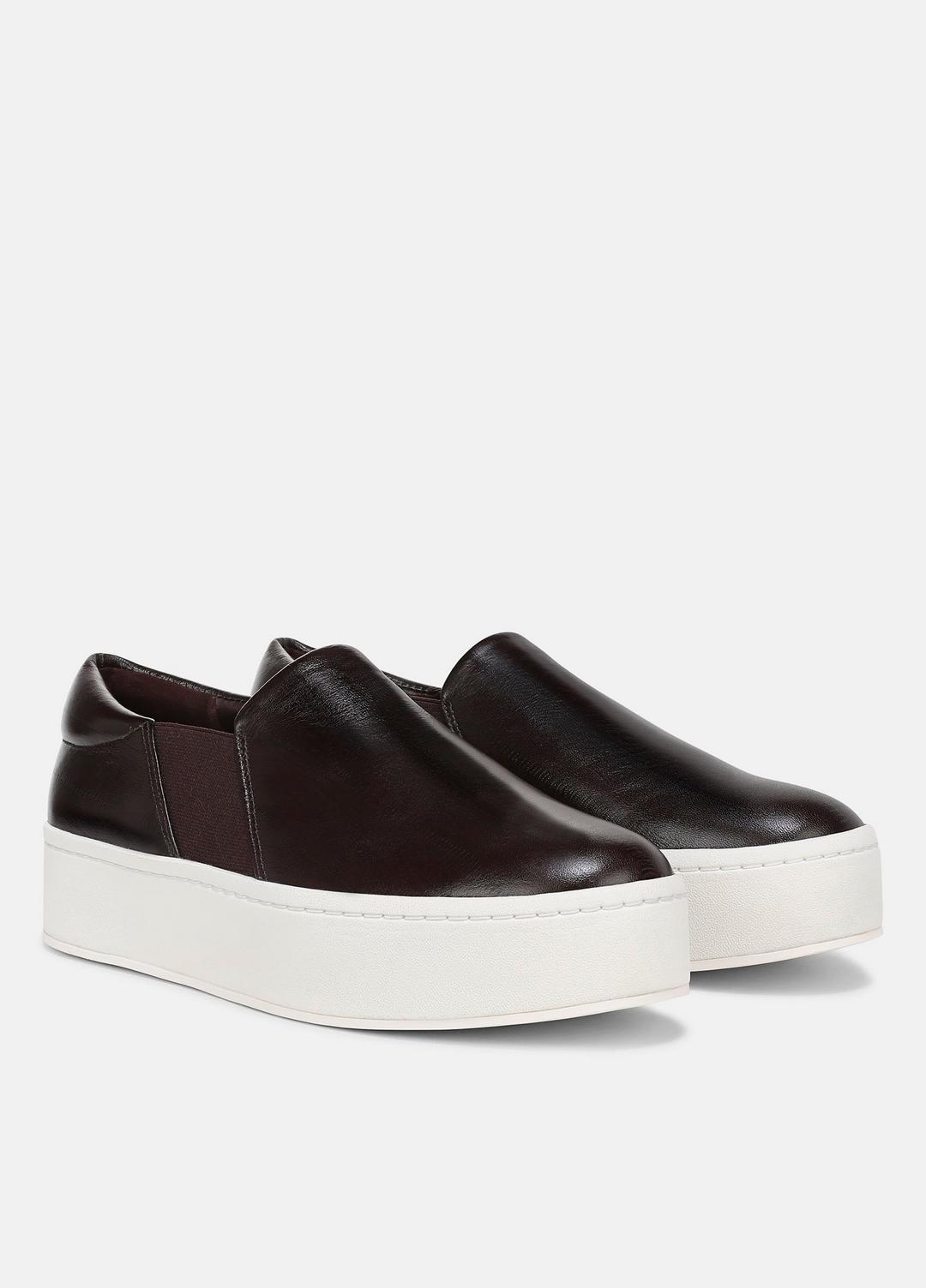 VINCE Women Warren Leather Sneaker in Sneakers GANACHE